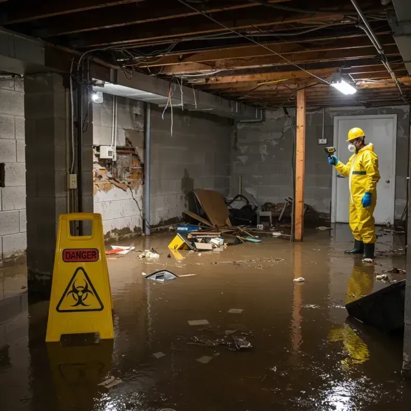 Flooded Basement Electrical Hazard in Hoxie, AR Property